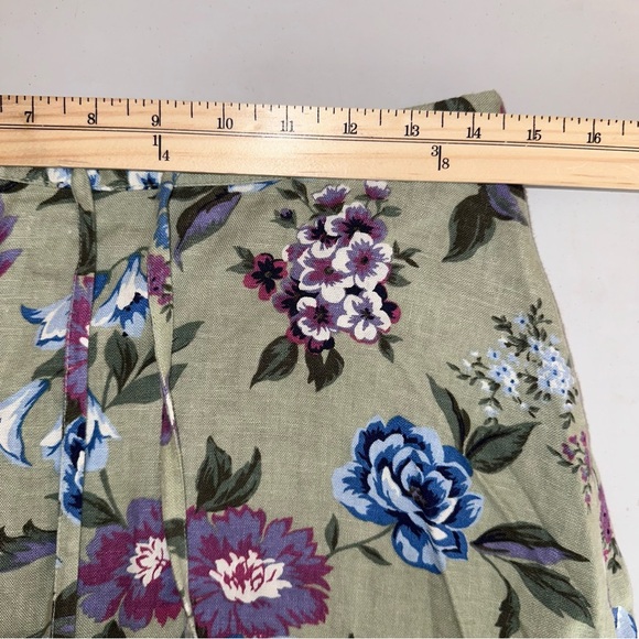 VTG 90s White Stag Floral Linen Blend Skirt Sz M (8/10) Cottagecore Coquette - Picture 9 of 10